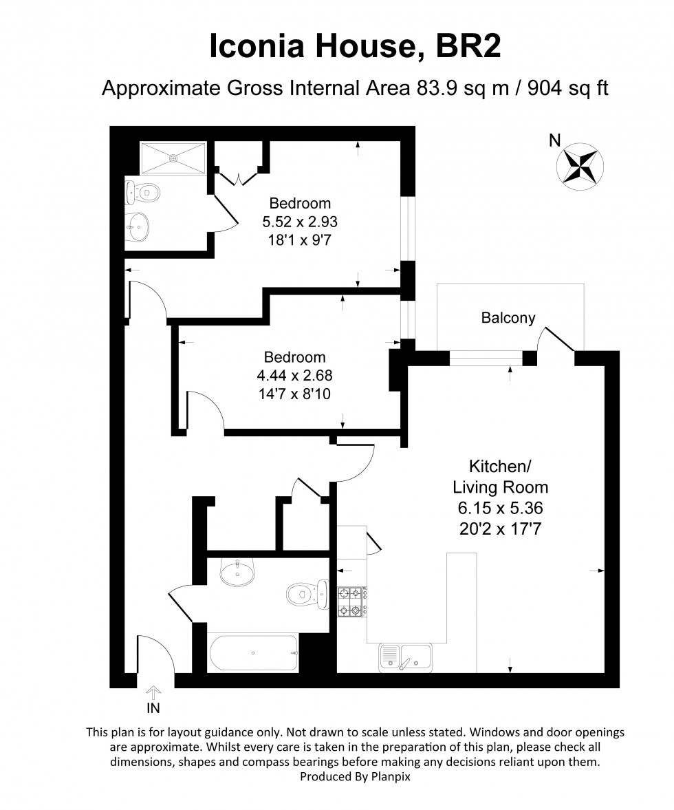 Floorplan for Homesdale Road, Bromley