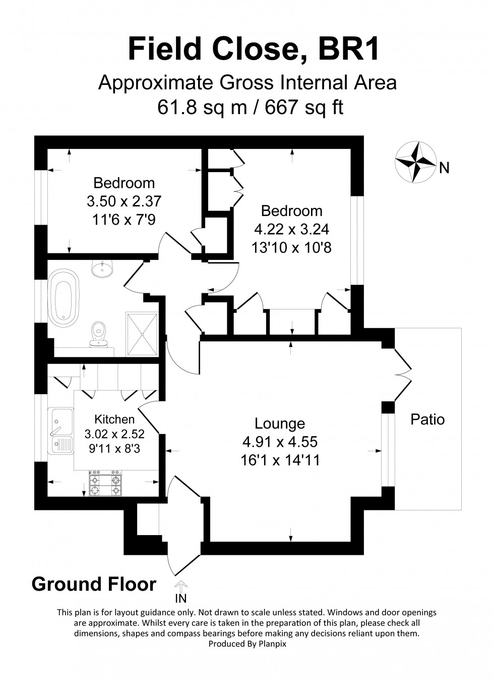 Floorplan for Field Close, Bickley