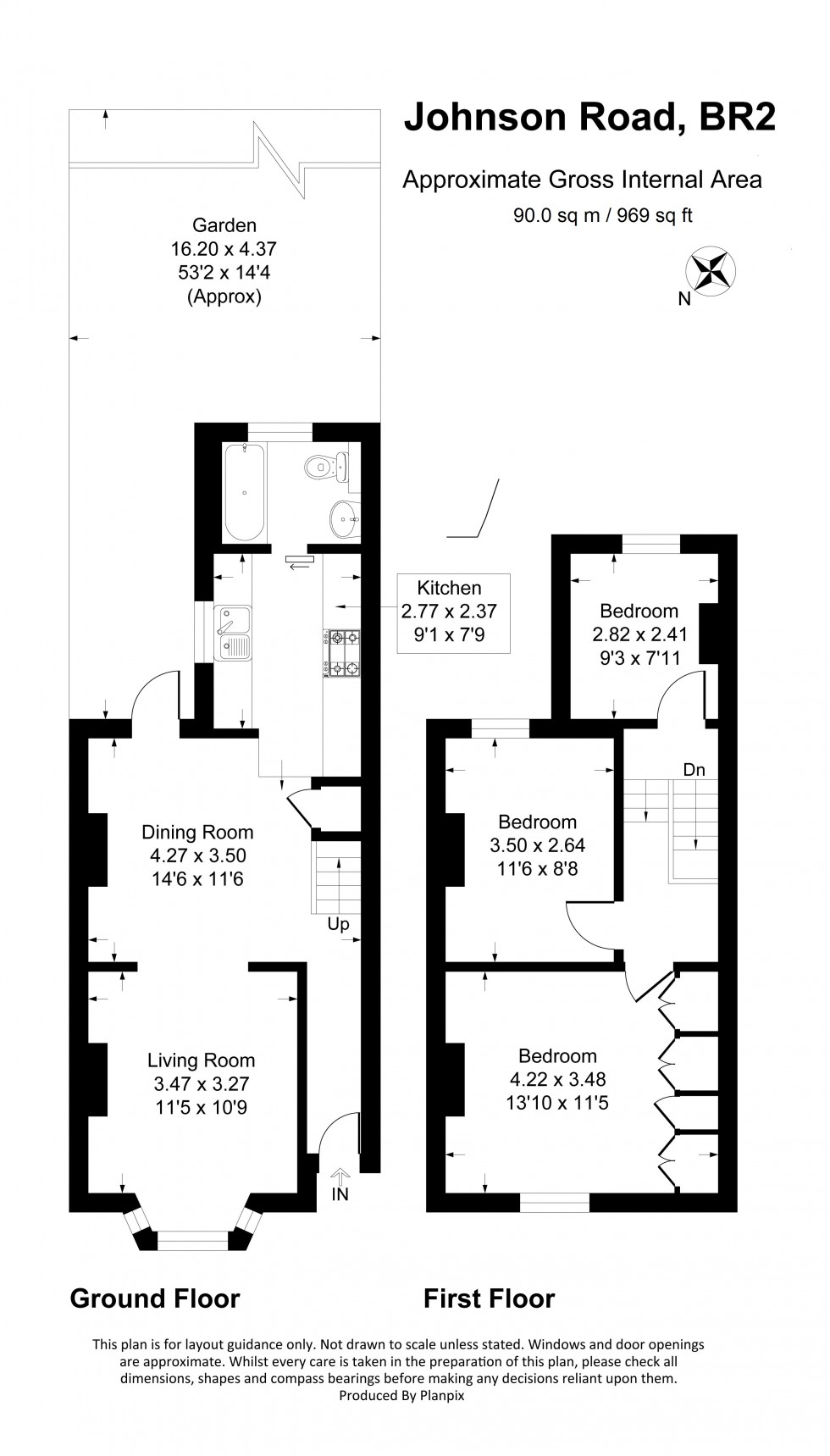 Floorplan for Johnson Road, Bromley