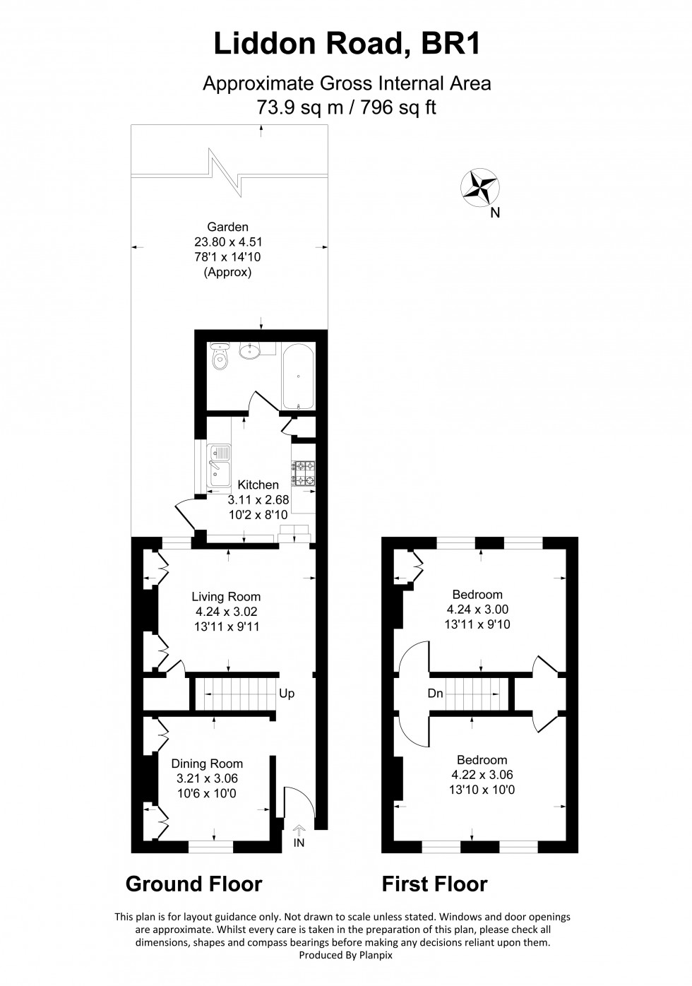 Floorplan for Liddon Road, Bromley