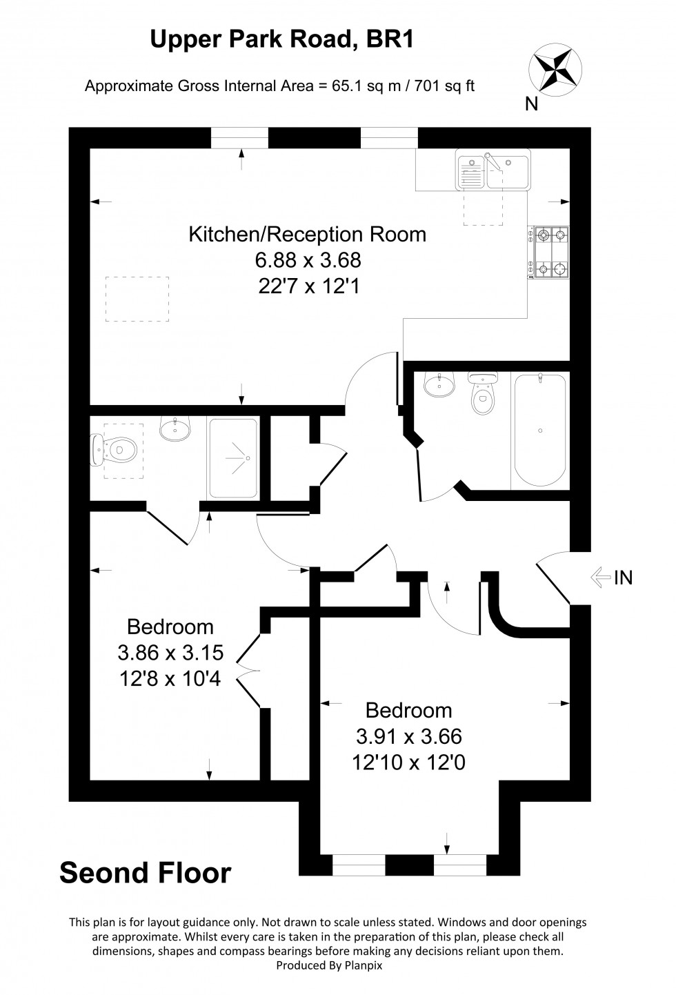 Floorplan for Upper Park Road, Bromley