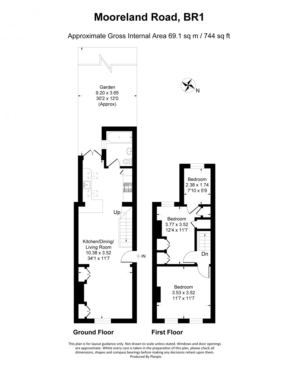 Floorplan for Mooreland Road, Bromley