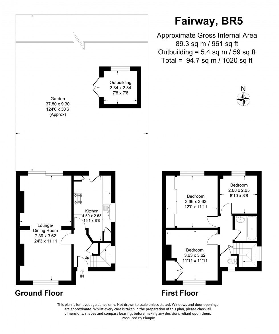 Floorplan for Fairway, Petts Wood