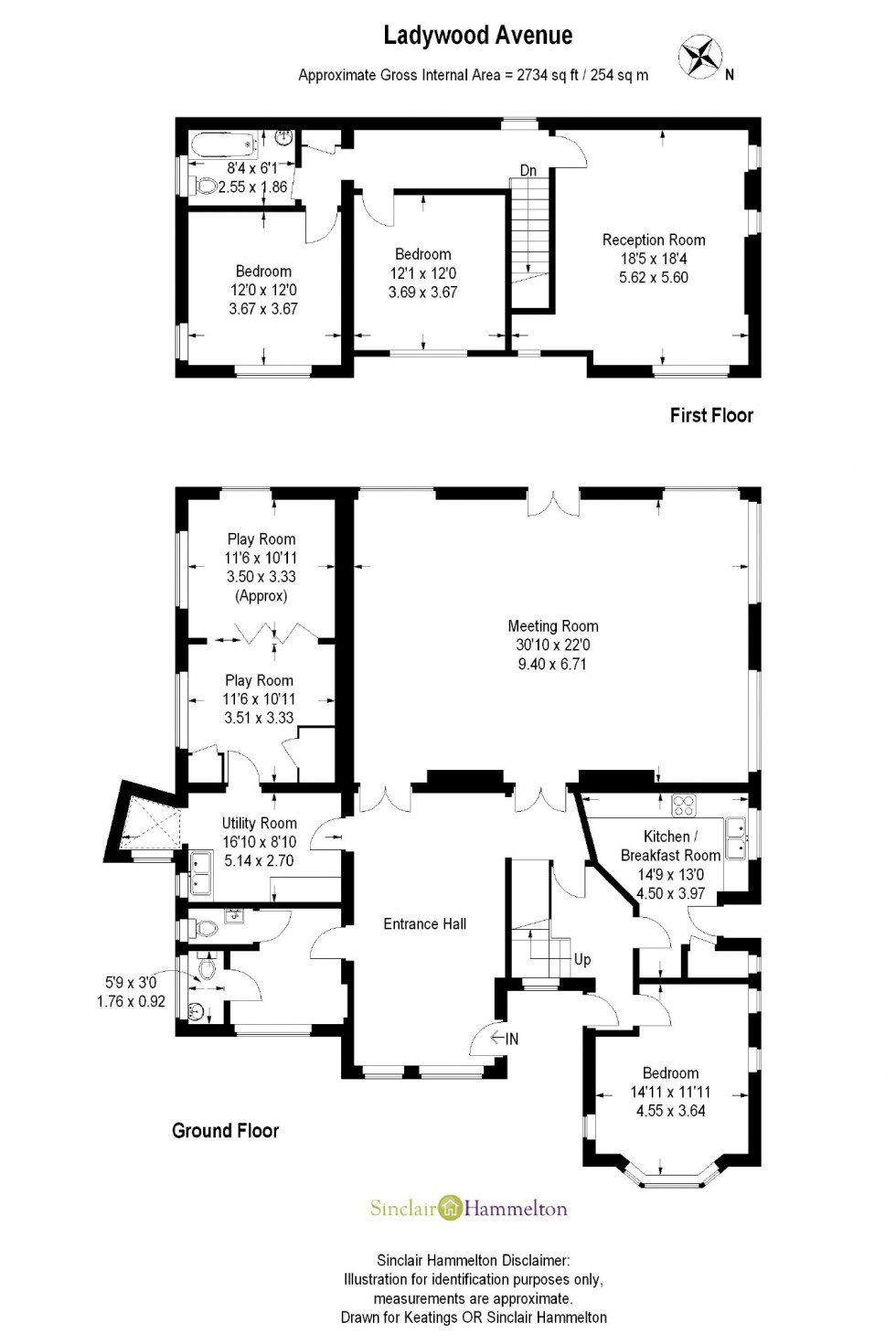 Floorplan for Ladywood Avenue, Petts Wood