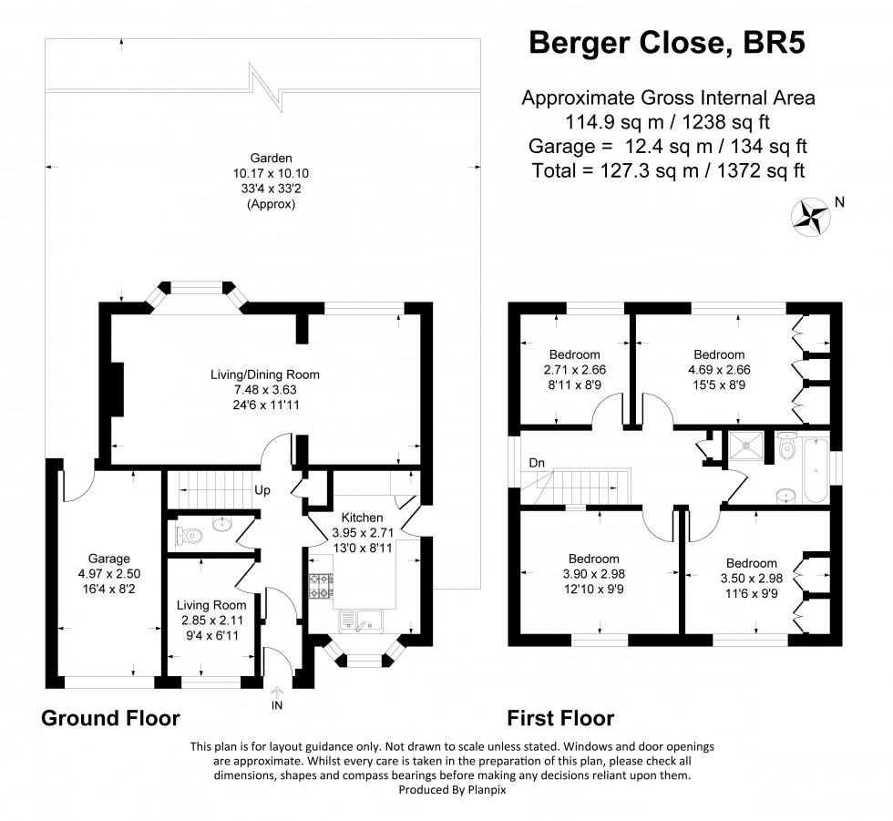 Floorplan for Berger Close, Petts Wood