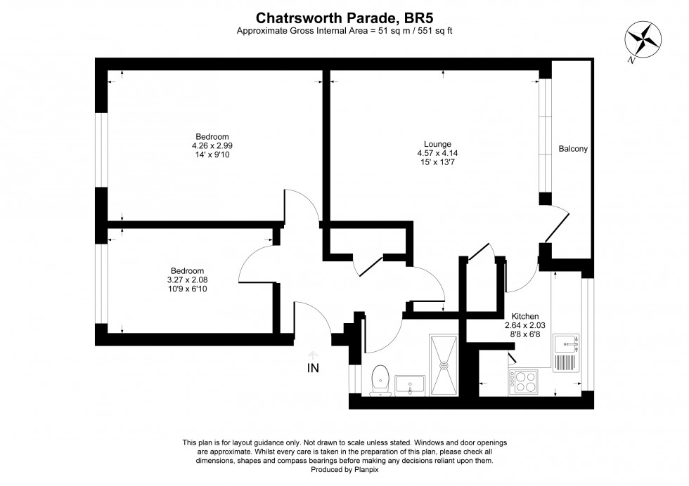 Floorplan for Chatsworth Parade, Petts Wood, Greater London