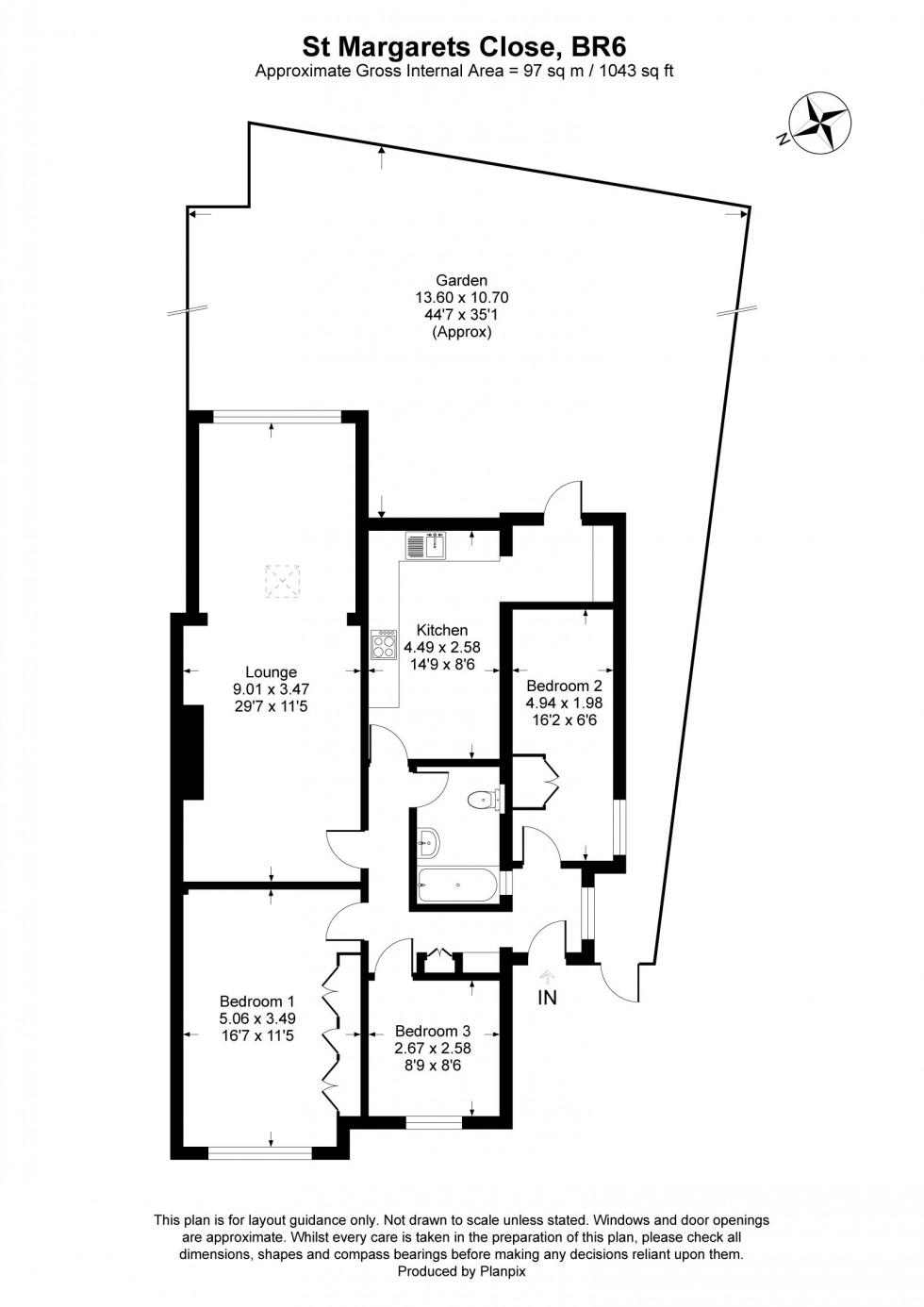 Floorplan for St. Margarets Close, Orpington