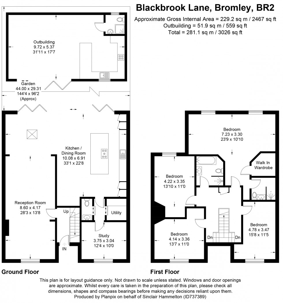 Floorplan for Blackbrook Lane, Bromley