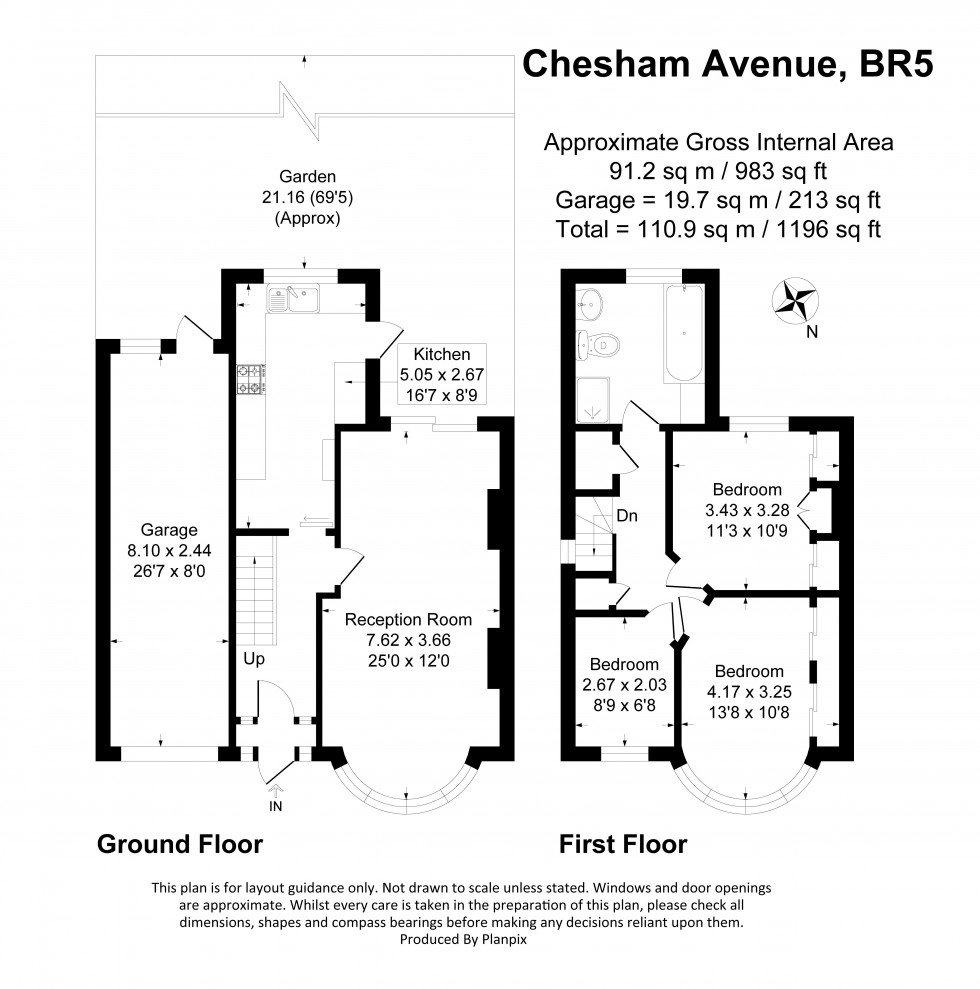 Floorplan for Chesham Avenue, Petts Wood