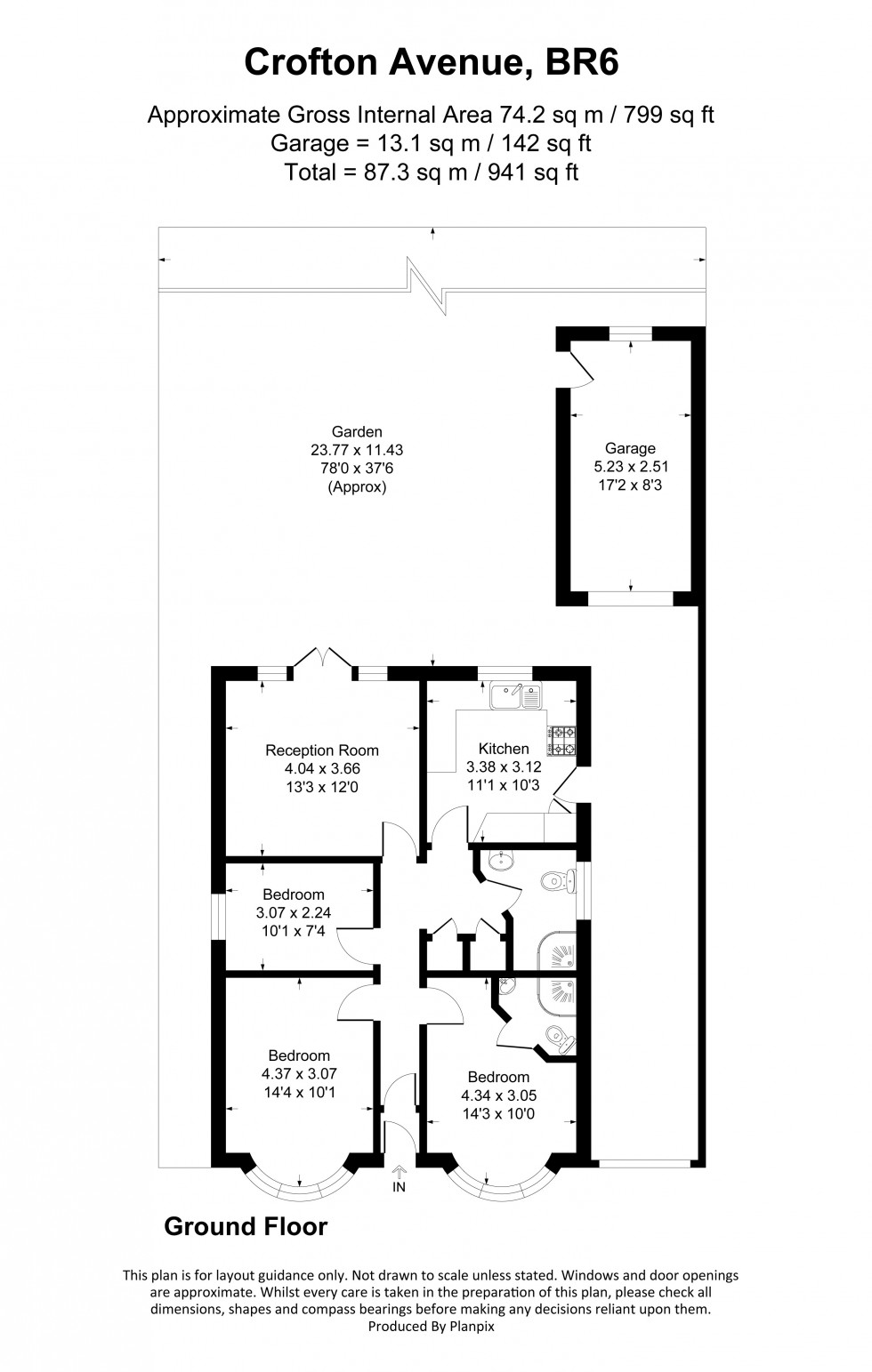 Floorplan for Crofton Avenue, Orpington